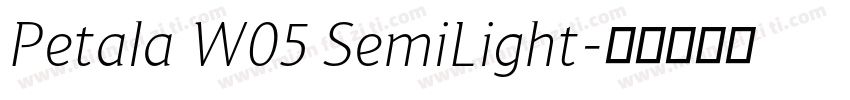 Petala W05 SemiLight字体转换